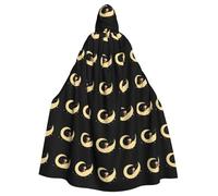 MJHKXLJ Little monkey picking stars Prints Hooded Cloak for Halloween, Role-Playing, and Costume Parties