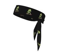 MJHKXLJ Little Monster on Skateboard Printed Sports Headscarf, Casual Headband, Elastic, Sweat Absorbing, Adjustable, Anti Slip