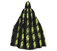 MJHKXLJ Little monster playing guitar Prints Hooded Cloak for Halloween, Role-Playing, and Costume Parties