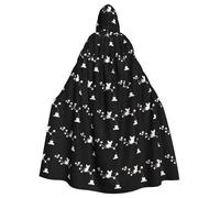 MJHKXLJ Little mouse on magnolia branch Prints Hooded Cloak for Halloween, Role-Playing, and Costume Parties