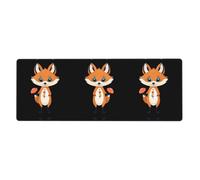 MJHKXLJ Little Red Flower Mushroom Fox Printed Extra Large Mouse pad Mousepad Computer Office Gaming Keyboard Thickened Version 12x31.5in
