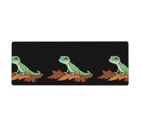 MJHKXLJ Lizard on Dead Leaves Printed Extra Large Mouse pad Mousepad Computer Office Gaming Keyboard Thickened Version 12x31.5in