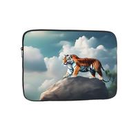 MJHKXLJ Majestic Tiger Resting on a Rock with Cloudy Sky Prints Portable Laptop Sleeve Case 12 inch for Shockproof Protection and Lightweight Travel