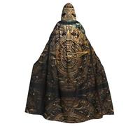 MJHKXLJ Mayan Calendar End of The World Prints Hooded Cloak for Halloween, Role-Playing, and Costume Parties