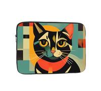 MJHKXLJ Mid-Century Modern Art Cat Prints Portable Laptop Sleeve Case 15 inch for Shockproof Protection and Lightweight Travel
