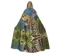 MJHKXLJ mountain leopard Prints Hooded Cloak for Halloween, Role-Playing, and Costume Parties