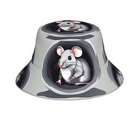 MJHKXLJ Mouse in The Hole Prints Reflective Bucket Hat for Men and Women - Lightweight, Foldable for Outdoor Activities Black, Black, One Size