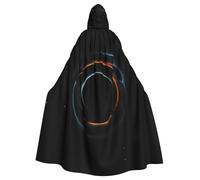 MJHKXLJ Mysterious Cosmic Black Holes Prints Hooded Cloak for Halloween, Role-Playing, and Costume Parties