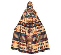 MJHKXLJ native american patterns Prints Hooded Cloak for Halloween, Role-Playing, and Costume Parties
