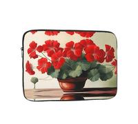 MJHKXLJ Red Geraniums Prints Portable Laptop Sleeve Case 17 inch for Shockproof Protection and Lightweight Travel