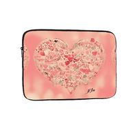 MJHKXLJ Red Heart Flowers Prints Portable Laptop Sleeve Case 17 inch for Shockproof Protection and Lightweight Travel