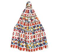 MJHKXLJ Runner Swedish Dala Horse Folk Prints Hooded Cloak for Halloween, Role-Playing, and Costume Parties