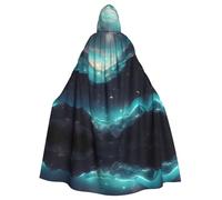 MJHKXLJ Science Fiction Stars Prints Hooded Cloak for Halloween, Role-Playing, and Costume Parties