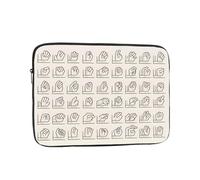 MJHKXLJ Sign Language Alphabet Prints Portable Laptop Sleeve Case 17 inch for Shockproof Protection and Lightweight Travel