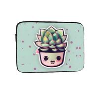 MJHKXLJ Smiling Succulents Prints Portable Laptop Sleeve Case 15 inch for Shockproof Protection and Lightweight Travel