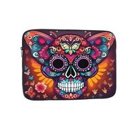 MJHKXLJ Sugar Skulls Butterfly Prints Portable Laptop Sleeve Case 17 inch for Shockproof Protection and Lightweight Travel