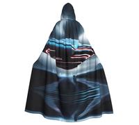 MJHKXLJ Supernatural Inspiration Prints Hooded Cloak for Halloween, Role-Playing, and Costume Parties