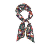 MJHKXLJ Sweet Basset Hound Florals Printed Women's Fashion Scarf Suitable as headscarf, scarf, clothing accessories, handbag accessories