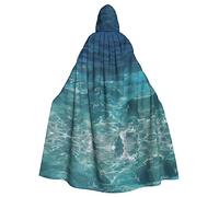 MJHKXLJ The Deep Ocean Prints Hooded Cloak for Halloween, Role-Playing, and Costume Parties