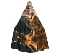 MJHKXLJ the Great Wall of China Prints Hooded Cloak for Halloween, Role-Playing, and Costume Parties