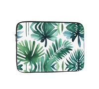 MJHKXLJ Tropical Palm Tree Leaves Watercolor Prints Portable Laptop Sleeve Case 17 inch for Shockproof Protection and Lightweight Travel