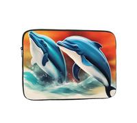 MJHKXLJ Two Dolphins Prints Portable Laptop Sleeve Case 15 inch for Shockproof Protection and Lightweight Travel