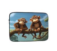 MJHKXLJ Two Monkeys Prints Portable Laptop Sleeve Case 10 inch for Shockproof Protection and Lightweight Travel