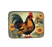 MJHKXLJ Vintage Sunflower Rooster Prints Portable Laptop Sleeve Case 10 inch for Shockproof Protection and Lightweight Travel