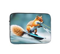 MJHKXLJ Water Skiing Fox Squirrel Prints Portable Laptop Sleeve Case 12 inch for Shockproof Protection and Lightweight Travel
