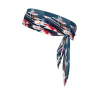 MJHKXLJ Words Stripes Yacht Printed Sports Headscarf, Casual Headband, Elastic, Sweat Absorbing, Adjustable, Anti Slip