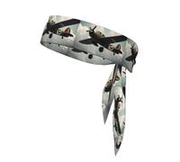 MJHKXLJ World War 2 Aircraft Airplane Printed Sports Headscarf, Casual Headband, Elastic, Sweat Absorbing, Adjustable, Anti Slip