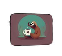 MJHKXLJ Yoga Sloth Coffee Prints Portable Laptop Sleeve Case 17 inch for Shockproof Protection and Lightweight Travel