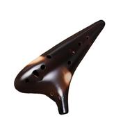 MJHYUGR BC Tune Ocarina Plain-fired Smoked Ceramic Production Beginner Teaching 12-hole Ethnic Musical Instrument (Color : 1)