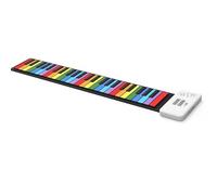 MJHYUGR Beginners Electronic Keyboard 49-key Hand-rolled Piano Rainbow Beginner Thickened Colorful Silicone Portable Folding Electronic Keyboard