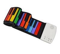 MJHYUGR Beginners Electronic Keyboard Portable Silicone Folding Electronic Organ 49Key Digital Keyboard Hand-rolled Piano Built-in Speaker For Beginner(1)