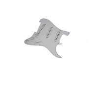 MJHYUGR Electric Guitar Full Set DIY Accessory Kit Including Prewired Pickguard Bridge SSS Pickups And Other Accessories(Silver)