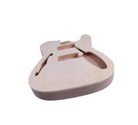 MJHYUGR Guitar Body DIY Accessory Electric Guitar Body Flame Maple Veneer F Hole Bolt On HH Pickup Back Uncut Unfinished DIY Sturdy
