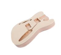 MJHYUGR Guitar Body DIY Accessory Electric Guitar Body Solid Wood F Hole Semi Hollow Guitar Flame Maple Veneer P90 Pickup Unfinished DIY Electric Guitar