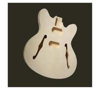 MJHYUGR Guitar Body DIY Accessory Unfinish Guitar Body Beige Semi-hollow Maple Material