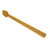 MJHYUGR Guitar neck fretboard 21 Frets Maple Electric Bass Guitar Neck With Maple Fingerboard Inlay Dots Yellow Color Glossy Paint Guitar Parts