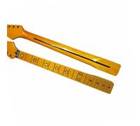 MJHYUGR Guitar neck fretboard 22 Frets Maple Electric Guitar Neck Maple Fretboard Inlay Glossy Paint Yellow Color Guitar Parts Accessories