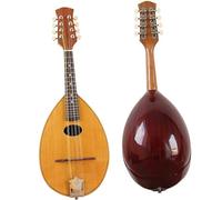 MJHYUGR Hand-made Solid Spruce Wood Scoop Shape Mandolin 31 Inch Wood Spruce Top 8 String Mandolin Guitar High Grade Mandolin(Scoop shape no EQ)