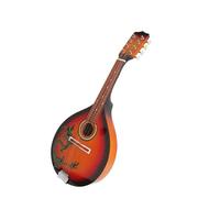 MJHYUGR Hand-made Solid Wood Mandolin Musical Instrument In Sunburst Red With Pattern