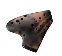 MJHYUGR Three Tube 21 Holes Ocarina Alto C Key AC Smoked Ceramic Ocarina Professional Ocarinas Musical Instruments Gifts