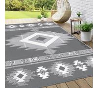 MJIAHOMDEC Outdoor Rugs 8'x10' for Patios Clearance Reversible Plastic Straw Rug Patio Mat Waterproof Camping Carpet RV Mat Floral Outdoor Area Rug for Rv,Deck,Porch,Balcony