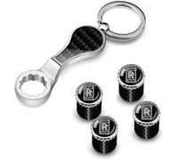 MJIKOYE 4 Pcs Valve Caps Car Tire for Rolls-Royce Wraith Dawn, Dust Leak Proof tire Wheel Valve Dust Caps Anti-corrosion Car Accessories