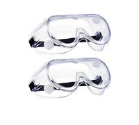MJINA Safety Goggles Prescription Glasses Anti-Fog Splash Dust Rubber Eyewear Eye Protection Work Lab Industrial Unisex(Vent 2Pcs)