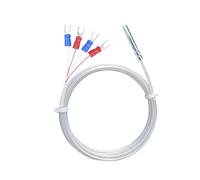 MJINA Stainless steel temperature sensor thermocouple Thermal resistance A class temperature line temperature probe PT1000 four wire 4 cable temperature sensor(Pt1000 1m cable)