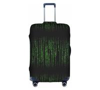 Mjinbiao Green Number Binary Suitcase Covers, Luggage Protectors Fits Four Sizes Suitcase for Travel