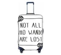Mjinbiao Not All Who Wander are Lost Suitcase Covers, Luggage Protectors Fits Four Sizes Suitcase for Travel